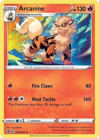 Arcanine - 033/264 - Rare
Sword &amp; Shield: Fusion Strike Singles