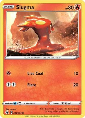 Slugma - 034/264 - Common Sword &amp; Shield: Fusion Strike Singles