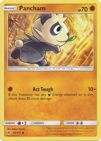 Pancham - 65/131 - Common
Sun &amp; Moon: Forbidden Light Singles