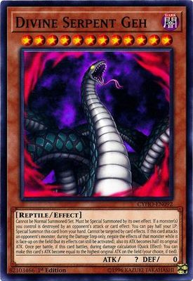 Divine Serpent Geh - CYHO-EN092 - Common 1st Edition Cybernetic Horizon 1st Edition Singles