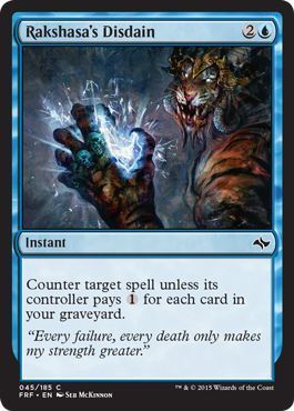 Rakshasa&#39;s Disdain 045/185 Fate Reforged Singles