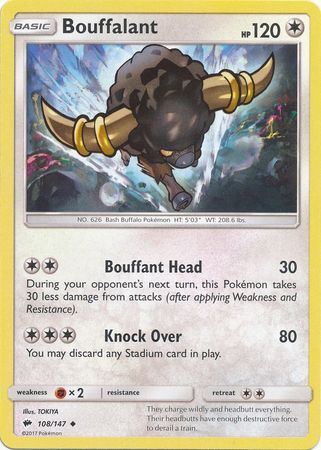 Bouffalant - 108/147 - Uncommon Sun &amp; Moon: Burning Shadows Singles