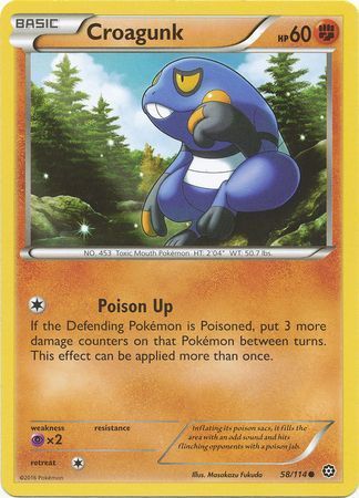 Croagunk - 58/114 - Common
XY: Steam Siege Singles