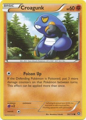 Croagunk - 58/114 - Common
XY: Steam Siege Singles