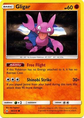 Gligar - 98/214 - Common
Sun &amp; Moon: Unbroken Bonds Singles (Español)