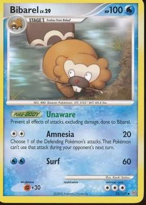 Bibarel - 32/100 - Uncommon
Diamond &amp; Pearl: Stormfront Singles