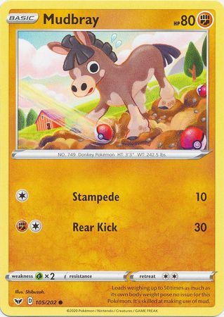 Mudbray - 105/202 - Common
Sword &amp; Shield (Base Set) Singles