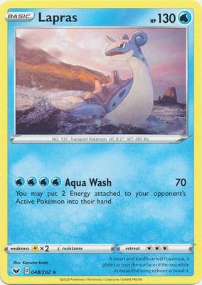 Lapras - 048/202 - Rare Sword &amp; Shield (Base Set) Singles