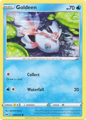 Goldeen - 046/202 - Common
Sword &amp; Shield (Base Set) Singles