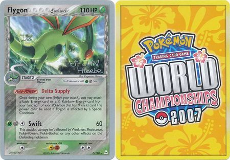 Flygon (Delta Species) - 7/110 - Jun Hasebe 2007 World Championship Card
World Championship 2007 Singles