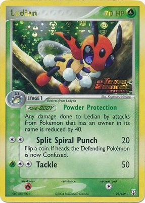 Ledian - 23/109 - Rare Reverse Holo
Ex Team Rocket Returns Reverse Holo Singles