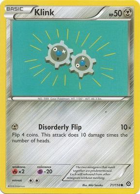 Klink - 71/114 - Common XY: Steam Siege Singles