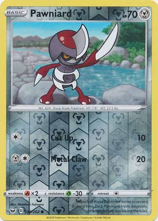 Pawniard - 133/202 - Common Reverse Holo
Sword &amp; Shield (Base Set) Reverse Holo Singles