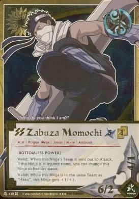 SH Zabuza Momochi &quot;Bottomless Power&quot; - N-445 - Super Rare
Naruto: Approaching Wind Gold Rare Foil