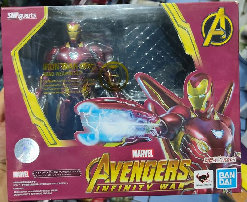 SJ Iron Man Figura SH Figuarts Bandai Tamashi Nations Avengers Infinity War *Sin Base*