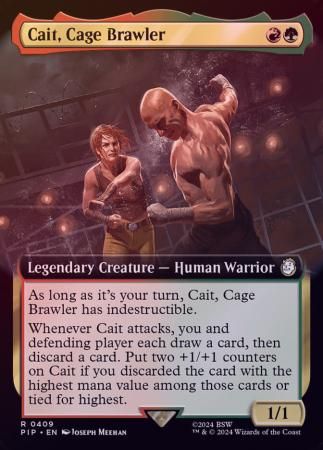 Cait, Cage Brawler Extended Art 0409 - Foil
Universes Beyond: Fallout Collector Booster Foil Singles