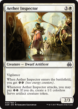 Aether Inspector 003/184
Aether Revolt Singles