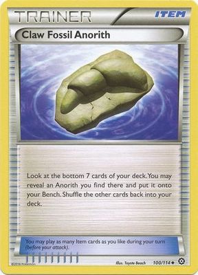 Claw Fossil Anorith - 100/114 - Uncommon
XY: Steam Siege Singles