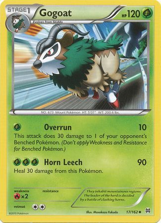 Gogoat - 17/162 - Uncommon
XY: Breakthrough Singles