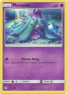 Mareanie - 62/149 - Common
Sun &amp; Moon (Base Set) Singles