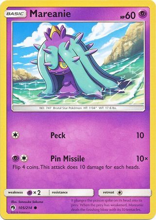 Mareanie - 105/214 - Common
Sun &amp; Moon: Lost Thunder Singles