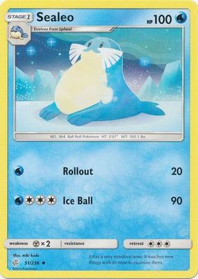 Sealeo - 51/236 - Uncommon Sun &amp; Moon: Cosmic Eclipse Singles