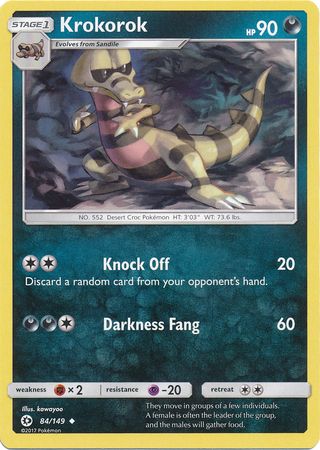 Krokorok - 84/149 - Uncommon
Sun &amp; Moon (Base Set) Singles