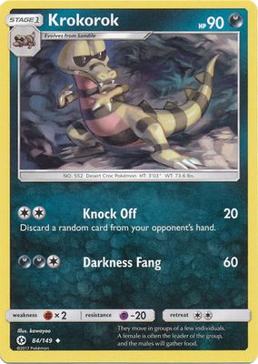 Krokorok - 84/149 - Uncommon
Sun &amp; Moon (Base Set) Singles