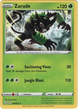 Zarude - 016/072 - Rare Shining Fates Singles
