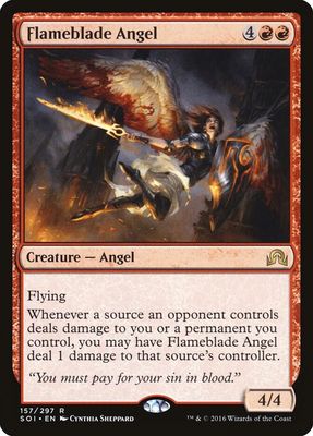 Flameblade Angel - Shadows over Innistrad (SOI)
Shadows over Innistrad Foil
