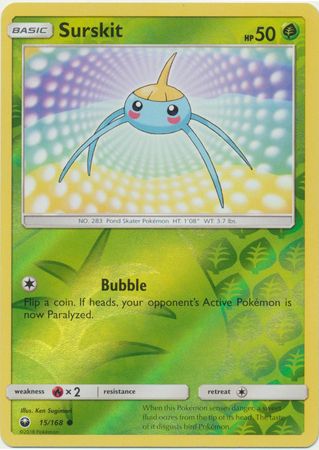 Surskit - 15/168 - Common Reverse Holo
Sun &amp; Moon: Celestial Storm Reverse Holo Singles