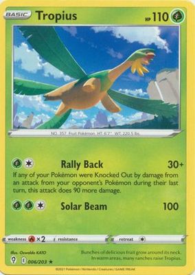 Tropius - 006/203 - Rare Sword &amp; Shield: Evolving Skies Singles