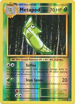 Metapod - 4/108 - Uncommon Reverse Holo
XY: Evolutions Reverse Holo Singles