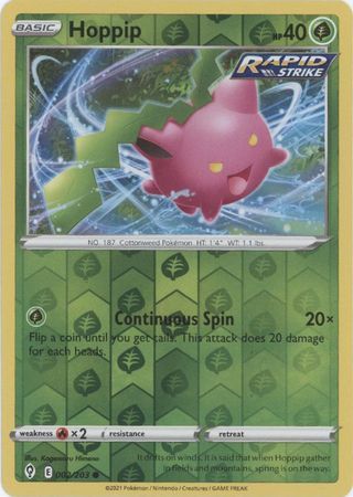 Hoppip - 002/203 - Common Reverse Holo
Sword &amp; Shield: Evolving Skies Reverse Holo Singles