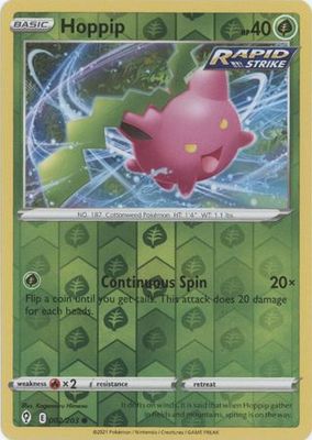 Hoppip - 002/203 - Common Reverse Holo
Sword &amp; Shield: Evolving Skies Reverse Holo Singles