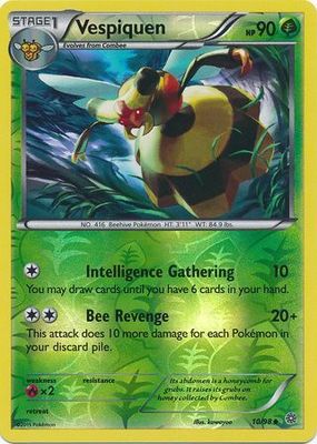 Vespiquen - 10/98 - Uncommon Reverse Holo
XY: Ancient Origins Reverse Holo Singles