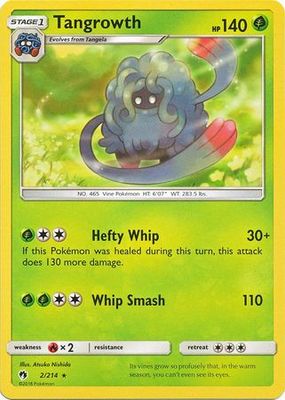 Tangrowth - 2/214 - Rare Sun &amp; Moon: Lost Thunder Singles