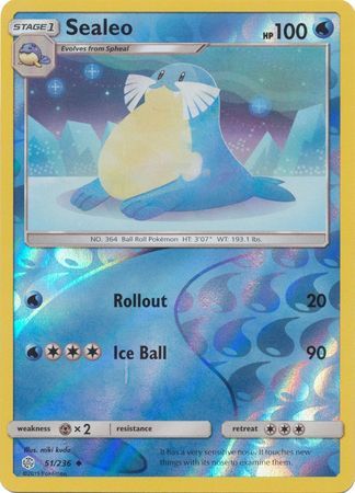 Sealeo - 51/236 - Uncommon Reverse Holo
Sun &amp; Moon: Cosmic Eclipse Reverse Holo Singles