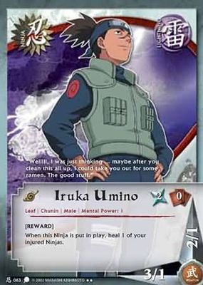 Iruka Umino - N-063 - Rare
Naruto: Coils of the Snake Foil