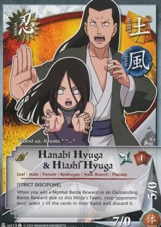 Hanabi Hyuga &amp; Hiashi Hyuga - us113 - Common
Naruto: Lineage of the Legends Foil