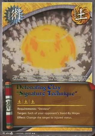 Detonating Clay &quot;Signature Technique&quot; - J-494 - Rare
Naruto: Fateful Reunion