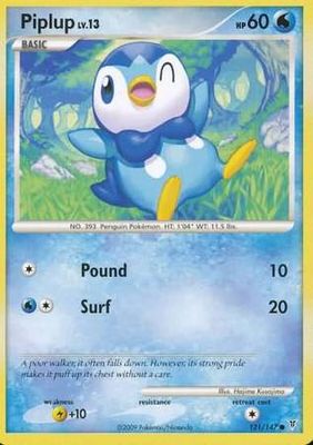 Piplup - 121/147 - Common
Platinum: Supreme Victors Singles