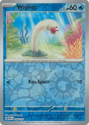 Wiglett - 058/197 - Common Reverse Holo
Scarlet &amp; Violet: Obsidian Flames Reverse Holo Singles