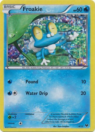 Froakie - 4/12 - McDonald's Holo Promo
Pokemon McDonald's Promos