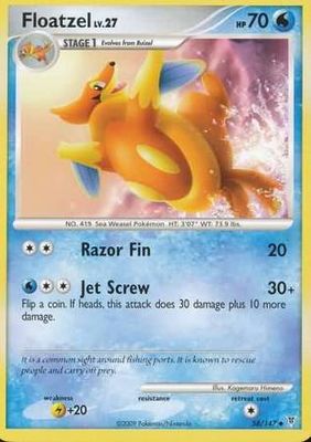 Floatzel - 58/147 - Uncommon
Platinum: Supreme Victors Singles