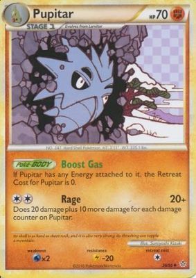 Pupitar - 38/95 - Uncommon
HGSS - Unleashed Singles