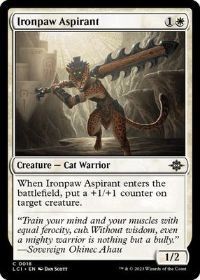 Ironpaw Aspirant - The Lost Caverns of Ixalan (LCI)
The Lost Caverns of Ixalan Foil