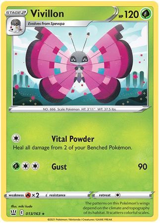 Vivillon - 013/163 - Rare
Sword &amp; Shield: Battle Styles Singles