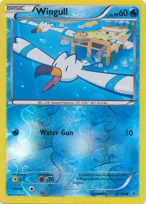 Wingull - 18/108 - Common Reverse Holo
XY: Roaring Skies Reverse Holo Singles