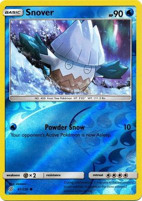 Snover - 41/236 - Common Reverse Holo
Sun &amp; Moon: Unified Minds Reverse Holo Singles